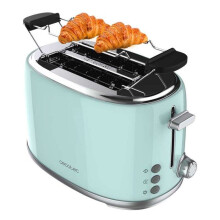 Cecotec Tostapane Verticale Toast&Taste 1000 Retro Doppio Blu: 980 W 2 Fette