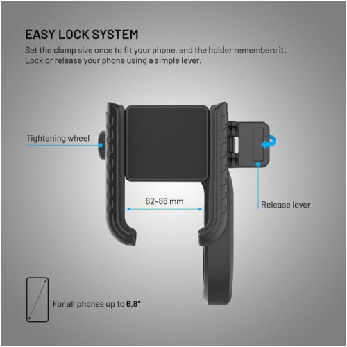 FIXE Bikee Plus Vista with central support for black handlebars 2