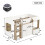 HOMAIRE White Pine High Sleeper Bed 90x190cm 2