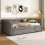 HOMAIRE Grey Velvet 3FT Single Daybed Sofa 4