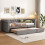 HOMAIRE Grey Velvet 3FT Single Daybed Sofa 3