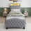 HOMAIRE Velvet Upholstered 3FT Grey Storage Bed 4