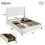 HOMAIRE Velvet Upholstered 4ft6 Storage Bed Beige 2