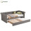 HOMAIRE Grey Velvet 3FT Single Daybed Sofa 1