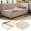HOMAIRE 3ft Single Corduroy Upholstered Bed Beige 5