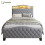 HOMAIRE Grey Velvet Upholstered Storage Bed 4ft6 1