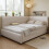 HOMAIRE Beige Upholstered 4ft6 Double Bed 4