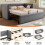HOMAIRE Grey Velvet Daybed with Pull Out Trundle 5