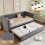 HOMAIRE Grey Velvet Daybed with Pull Out Trundle 2