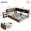 HOMAIRE Rustic Brown Metal Storage Bed 4ft6 6