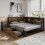 HOMAIRE Rustic Brown Metal Storage Bed 4ft6 4