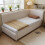 HOMAIRE 3ft Single Corduroy Upholstered Bed Beige 3