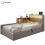 HOMAIRE Velvet 3FT Single Bed with Storage Grey 1