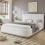 HOMAIRE 4ft6 Beige Upholstered Double Bed 4