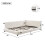 HOMAIRE Beige Upholstered 4ft6 Double Bed 2