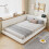 HOMAIRE Beige Upholstered 4ft6 Double Bed 3