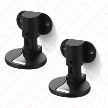 KAK Bloque-porte magnétique réglable, Lot de 2, Alliage d'aluminium noir, Fixation invisible sans perçage