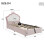 HOMAIRE Pink Velvet Hydraulic Storage Bed 3ft 5