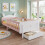 HOMAIRE Rabbit-Shaped Kids Bed White Pink 4
