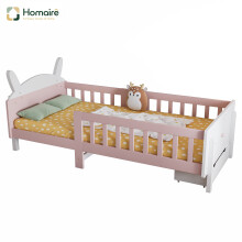 HOMAIRE Rabbit-Shaped Kids Bed White Pink