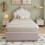 HOMAIRE Pink Velvet Hydraulic Storage Bed 3ft 3