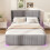 HOMAIRE Grey Velvet Ottoman Bed 4ft6 Double 4