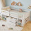 HOMAIRE White Pine Wood 3ft Single Storage Bed 3