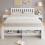 HOMAIRE White Wooden 4ft6 Double Storage Bed 3