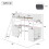 HOMAIRE White Wooden Loft Bed with Storage 2