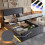 HOMAIRE Grey Velvet Ottoman Bed 4ft6 Double 6