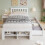HOMAIRE White Wooden 3ft Single Storage Bed 4