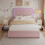 HOMAIRE Pink Velvet Upholstered 4ft6 Double Bed 3