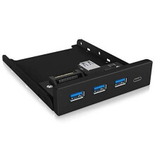 Concentratore (hub) - ICY BOX - USB 3.0 Fronte - 1x USB-C - 3X USB-A