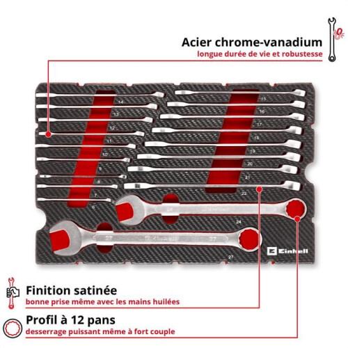 Einhell Einhell 19pcs Insert Combination Spanner Tool Pad Insert For E-Case 2