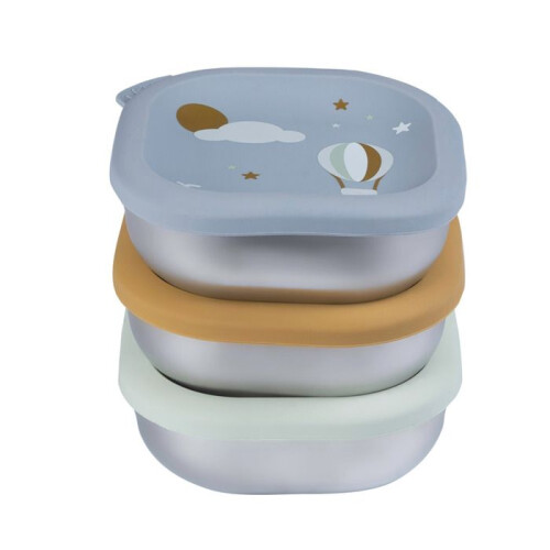 BEABA Caixas de refeição inox multiuso micro-ondas Aventura