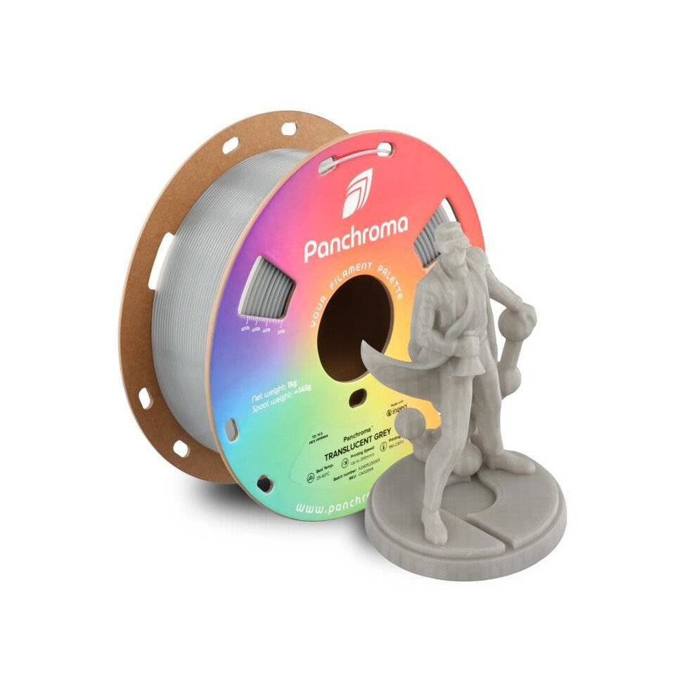 Polymaker Panchroma™ PLA Translucent (PLA, 1000 g, 1.75 mm), Filament, Grau, Transparent - Bild 5