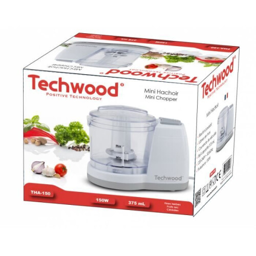 Techwood Mini hakker - TECHWOOD - THA-150 - 375 mL - 150 W - RVS messen 1