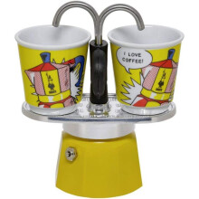 Espressokeitin - BIALETTI - Mini Express - 2 kuppia - Keltainen Lichtenstein - Painekeitin