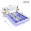 HOMAIRE White Velvet 4ft6 Double Bed with Lights 2