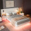 HOMAIRE White Velvet 4ft6 Double Bed with Lights 3