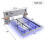 HOMAIRE Grey Velvet 4ft6 Double Bed with Lights 2