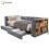 HOMAIRE 3FT Velvet Upholstered Daybed Grey 1