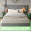 HOMAIRE Grey Velvet 4ft6 Double Bed with Lights 4