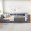 HOMAIRE 3FT Velvet Upholstered Daybed Grey 4