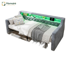 HOMAIRE Velvet 3FT Single Daybed Grey
