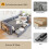 HOMAIRE 3FT Velvet Upholstered Daybed Grey 5