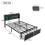 HOMAIRE Metal Double Bed with LED & Storage 2