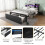 HOMAIRE Metal Double Bed with LED & Storage 6