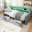 HOMAIRE Velvet 3FT Single Daybed Grey 3