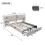 HOMAIRE Beige Velvet 4ft6 Double Upholstered Bed 2